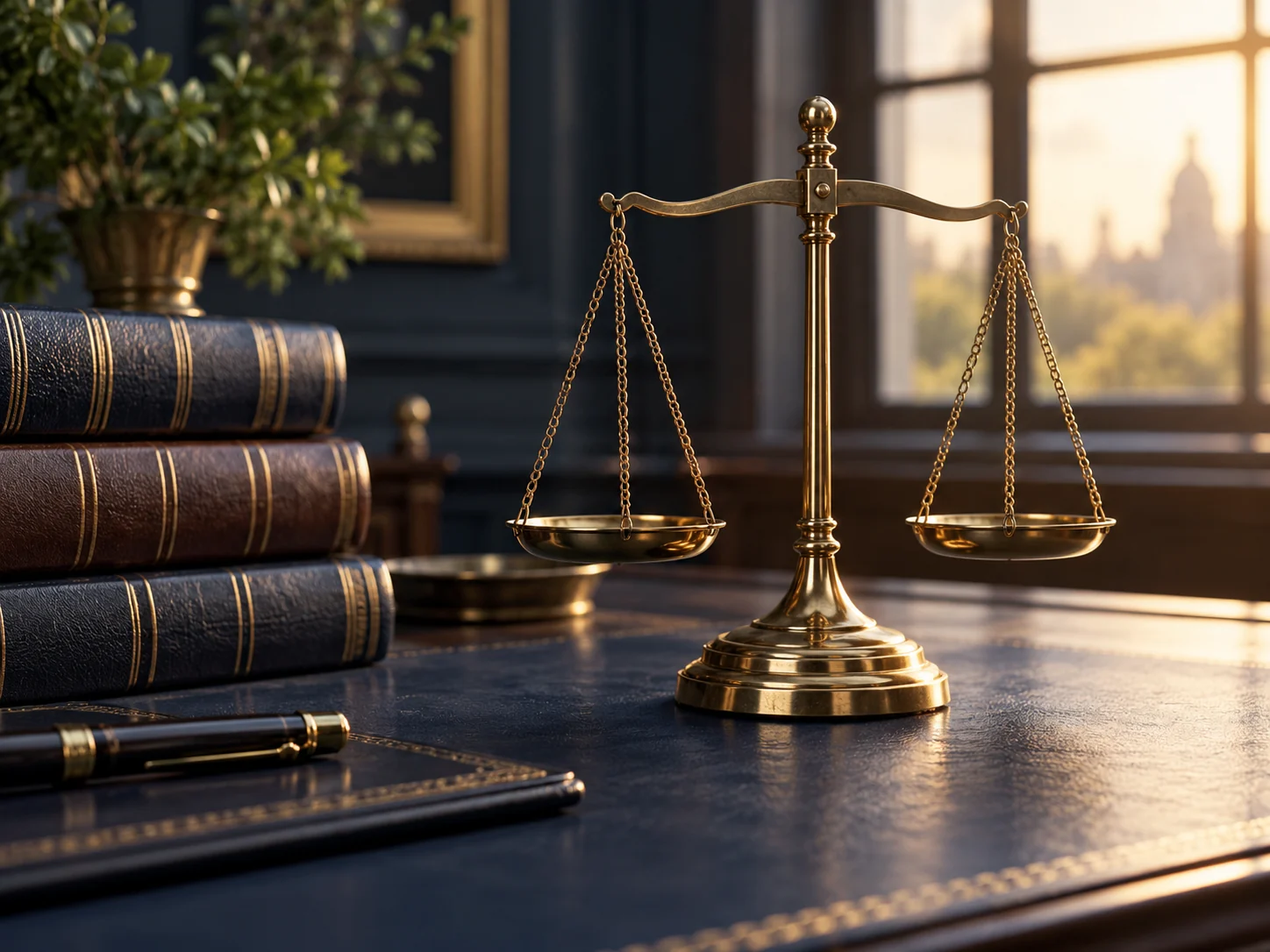 Escultura da Justiça com a balança